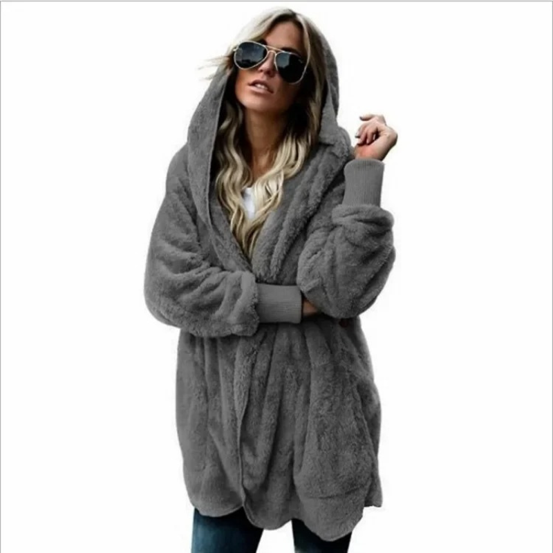 Chaqueta Teddy Corta Abrigada Mujer