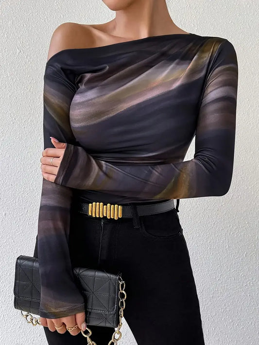 Blusa Mujer Elegante Escote Ancho - Vestiria