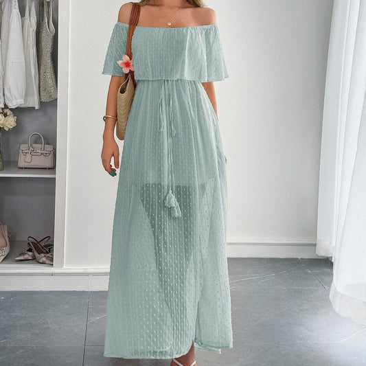 Vestido Largo Gasa Ligero Estilo Boho Mujer - Vestiria