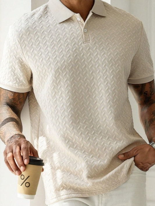 Polo Hombre Estampado Geométrico Moderno - Vestiria