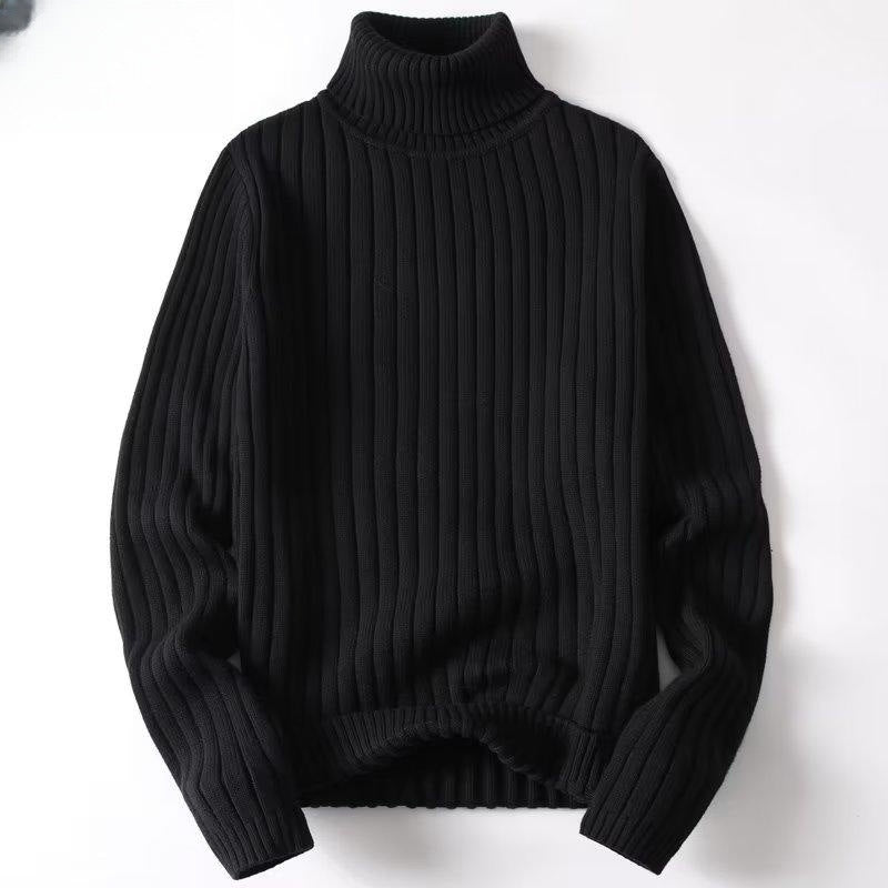 Jersey Cuello Alto Hombre Acanalado Cálido - Vestiria
