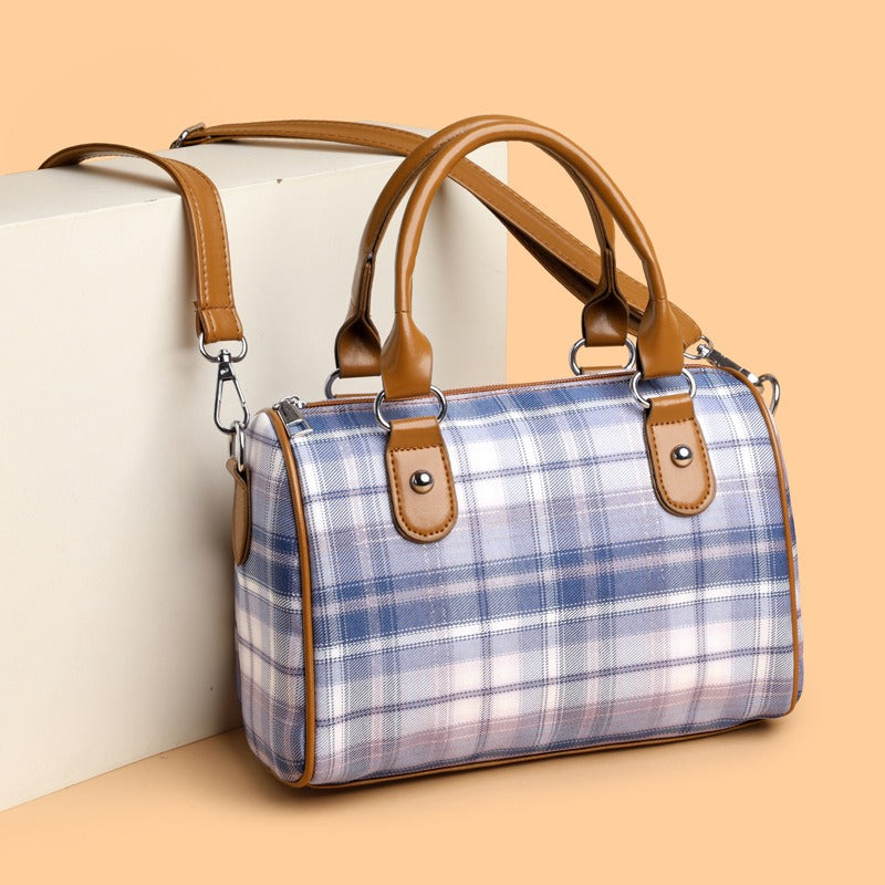 Bolso Bandolera Mujer Estampado Escocés - Vestiria