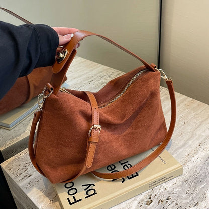 Bolso Mujer Ante Suave Estilo Clásico - Vestiria