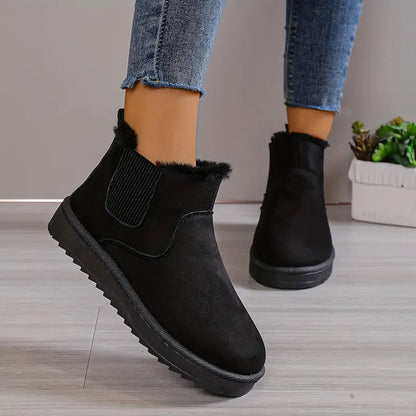 Botas Mujer Ante Sintético Forro Cálido
