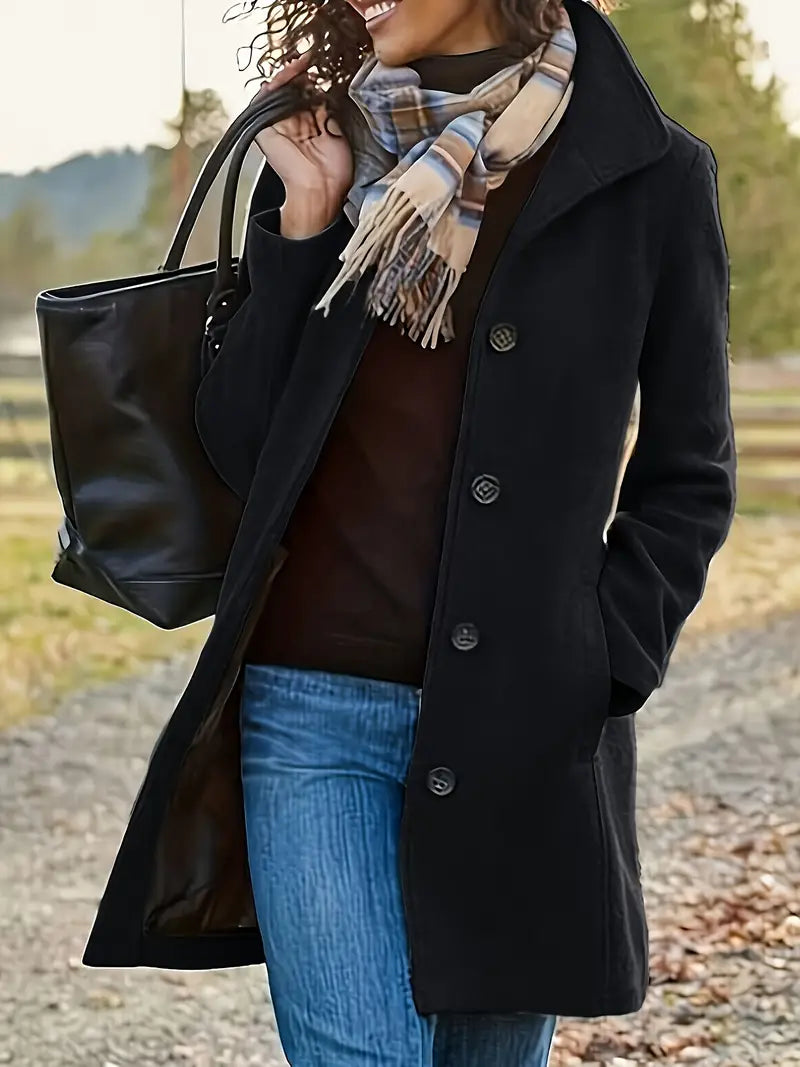 Chaquetón Tejido Cálido Botones Clásicos - Vestiria