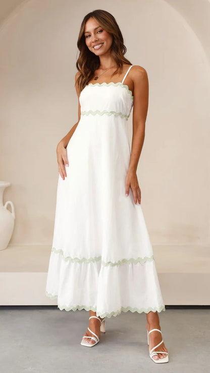 Vestido de Playa Largo Estampado Floral Mujer Verano