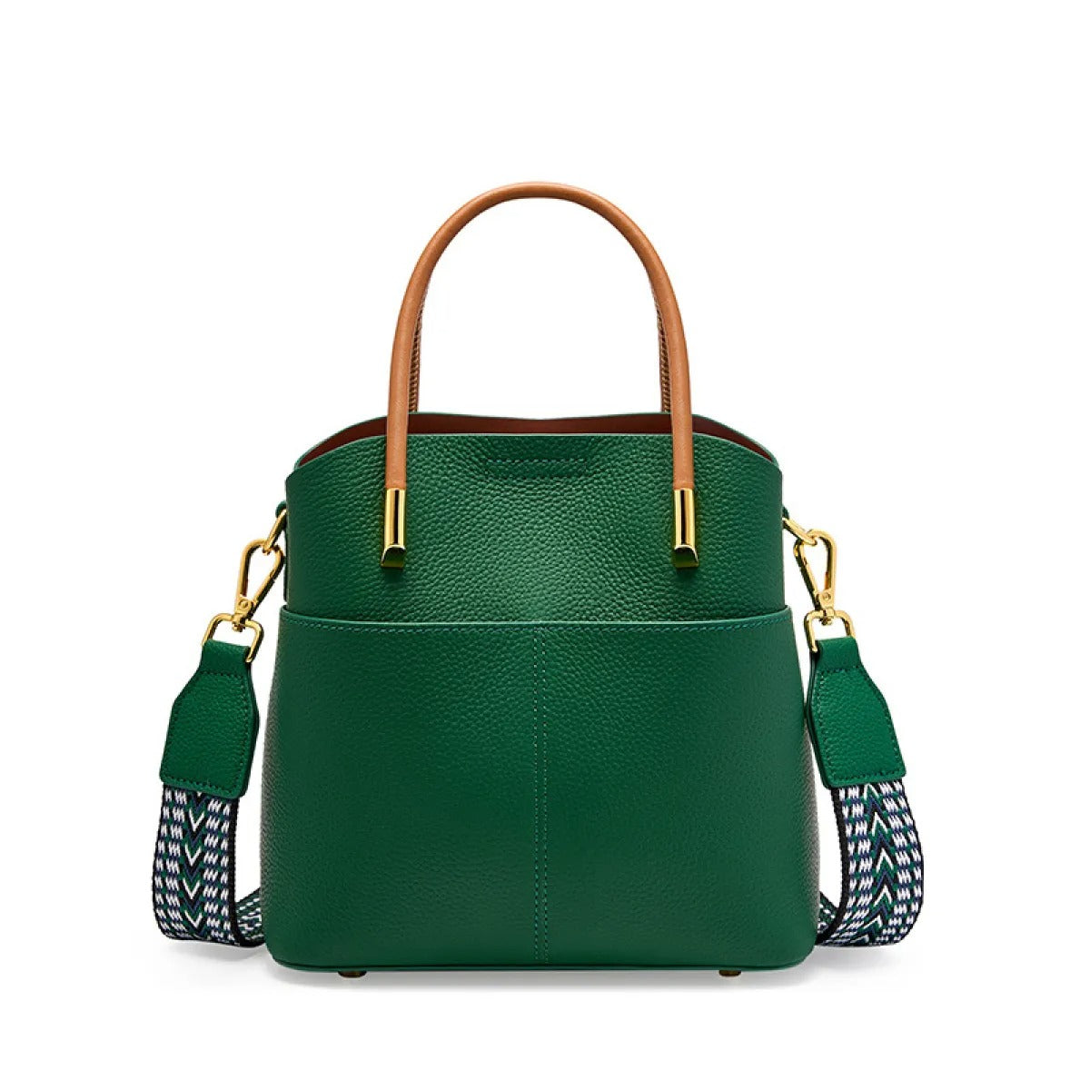 Bolso bandolera de piel texturizada para mujer