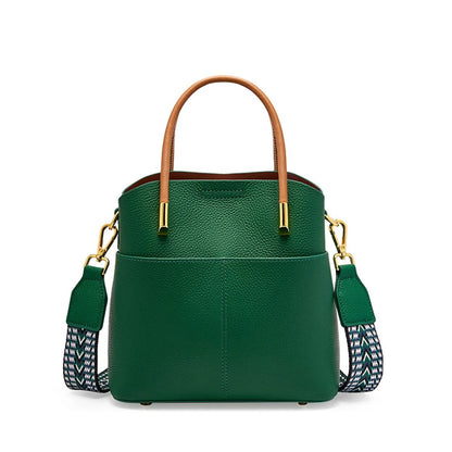 Bolso bandolera de piel texturizada para mujer