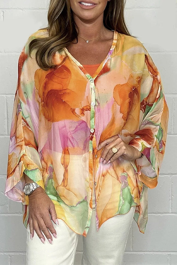 Blusa Mujer Colorida Manga Larga Suave