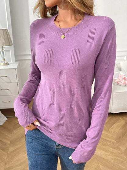 Suéter Cuello Redondo Manga Larga Casual - Vestiria