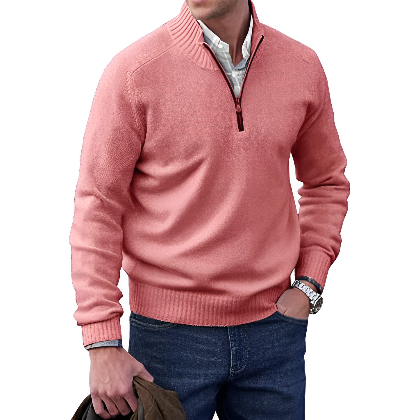 Camiseta Hombre Manga Larga Cremallera