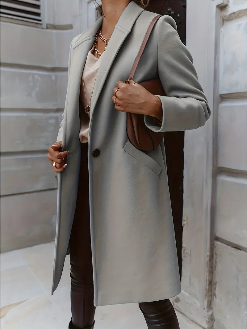 Abrigo Trench Clásico Mujer Cálido