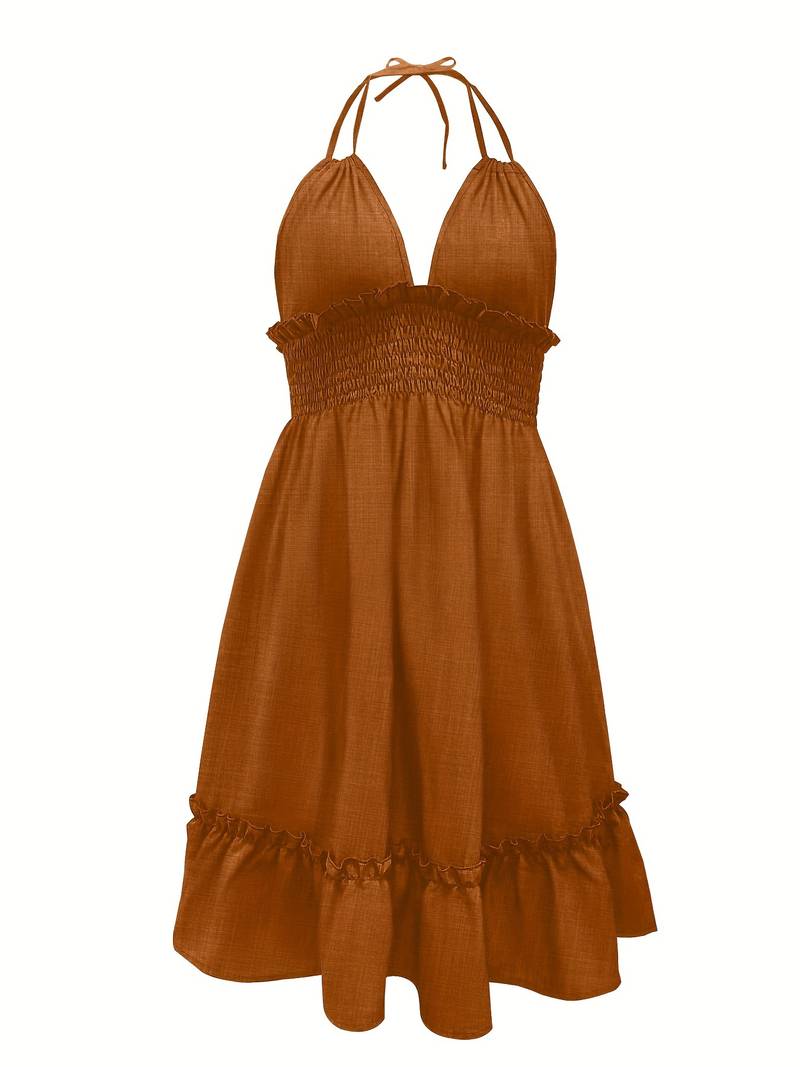 Vestido Halter Estampado Floral