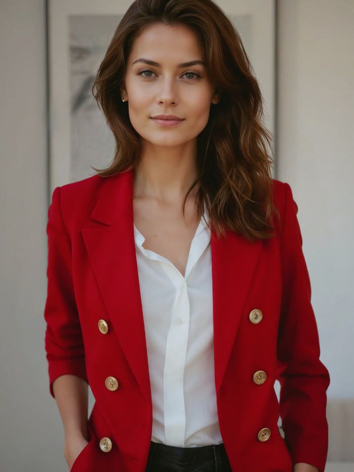 Chaquetilla ajustada de moda elegante mujer