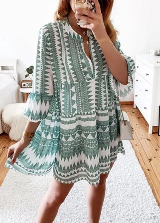 Vestido Midi Elegante con Mangas Amplias