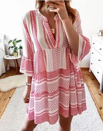 Vestido Midi Elegante con Mangas Amplias