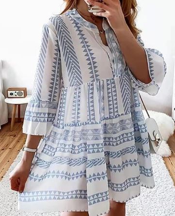 Vestido Midi Elegante con Mangas Amplias