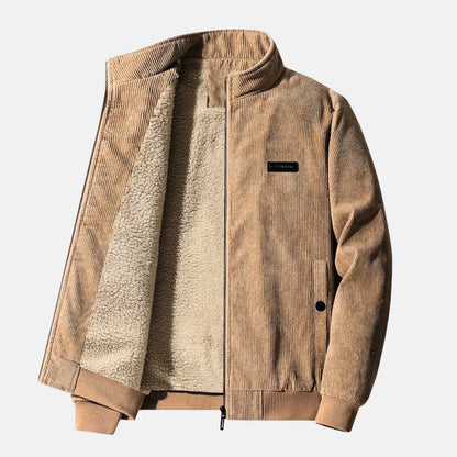 Chaqueta pana clásica hombre cuero
