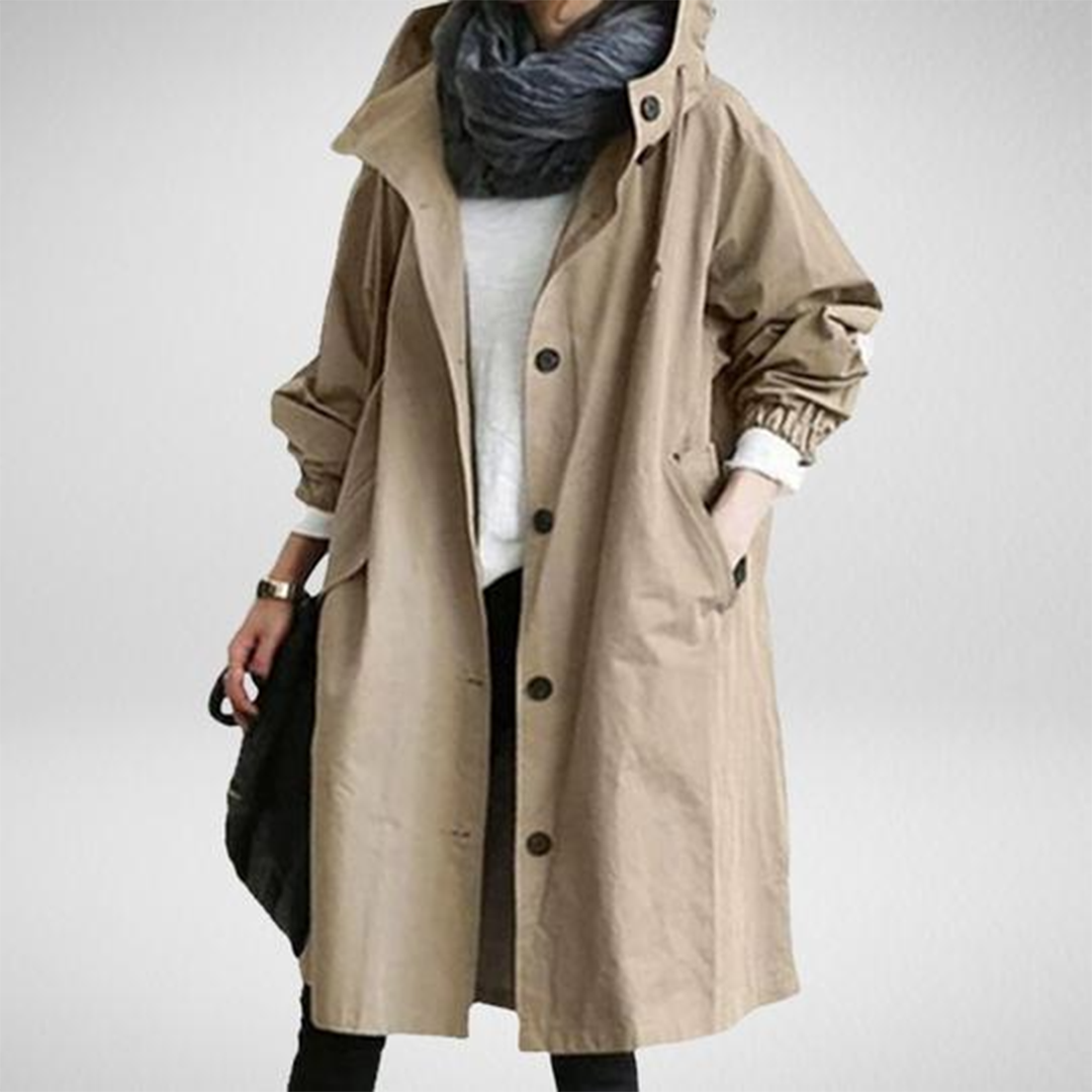 Gabardina Mujer Impermeable Invierno Abrigo Largo