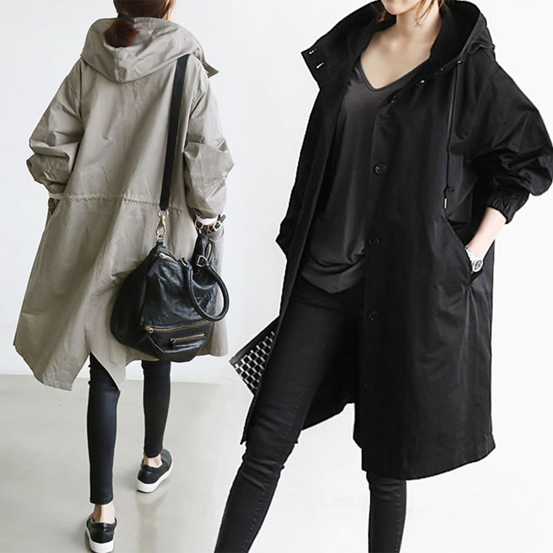 Gabardina Mujer Impermeable Invierno Abrigo Largo - Vestiria