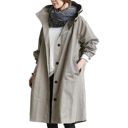 Gabardina Mujer Impermeable Invierno Abrigo Largo