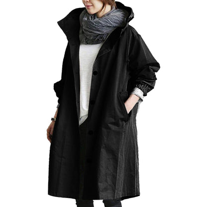 Gabardina Mujer Impermeable Invierno Abrigo Largo