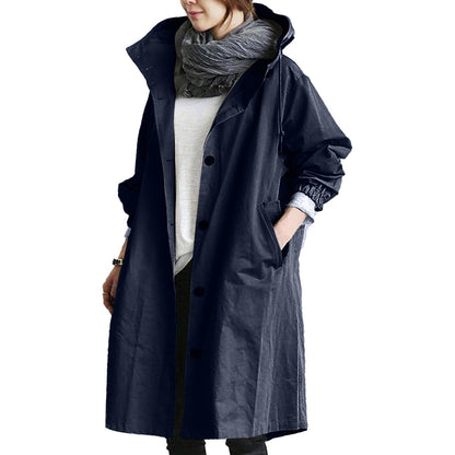 Gabardina Mujer Impermeable Invierno Abrigo Largo