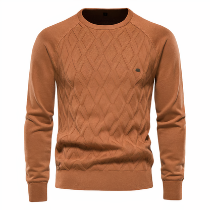 Jersey de punto rombos hombre moderno