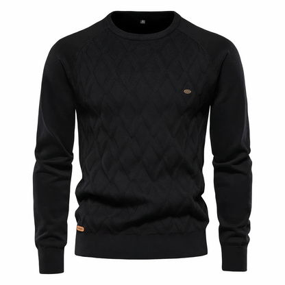 Jersey de punto rombos hombre moderno