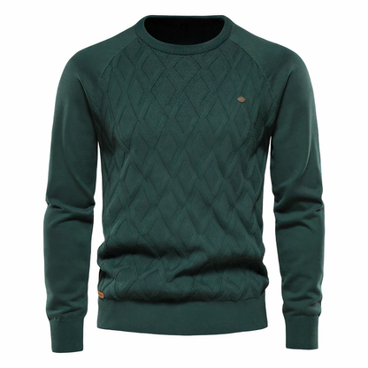 Jersey de punto rombos hombre moderno