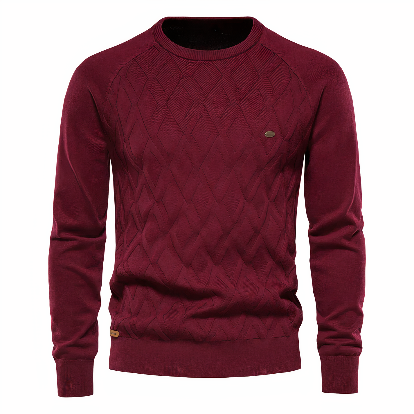 Jersey de punto rombos hombre moderno