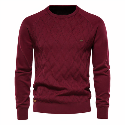 Jersey de punto rombos hombre moderno