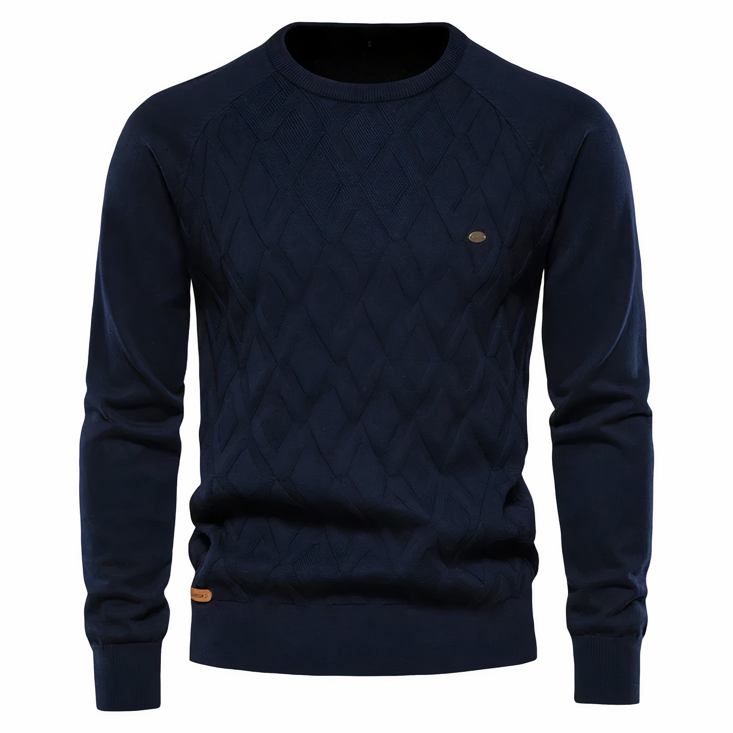 Jersey de punto rombos hombre moderno