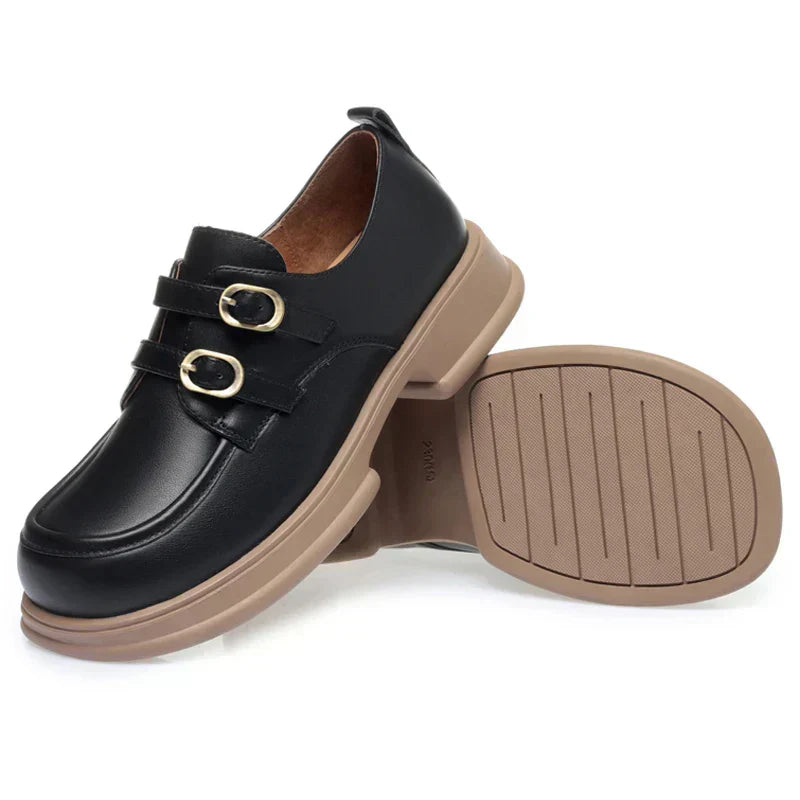 Mocasines Clásicos Doble Hebilla Elegantes