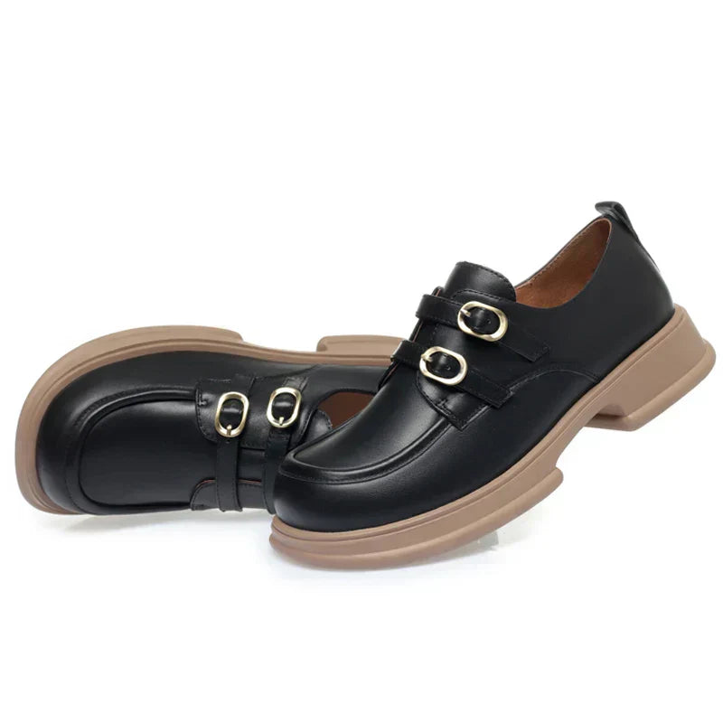 Mocasines Clásicos Doble Hebilla Elegantes - Vestiria