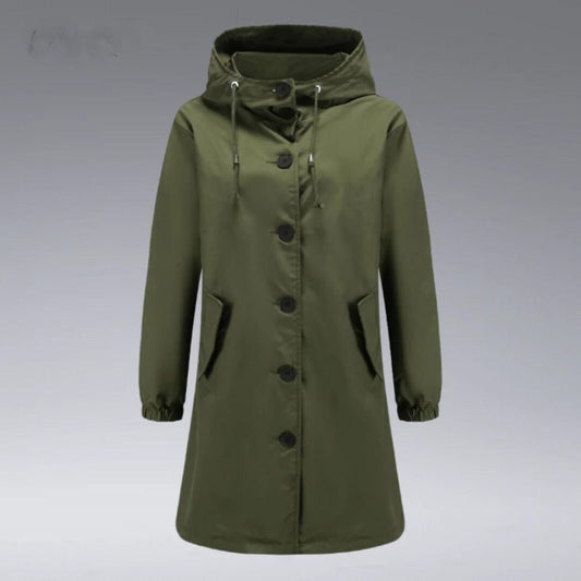 Chaqueta Impermeable Mujer con Capucha y Bolsillos - Vestiria