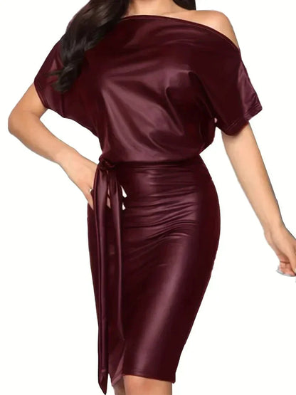 Vestido Cuero Mujer Atrayente
