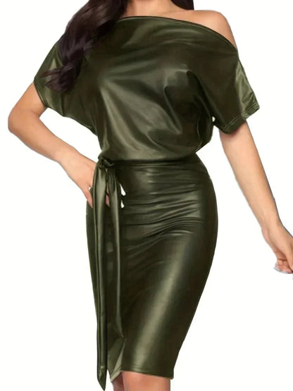 Vestido Cuero Mujer Atrayente