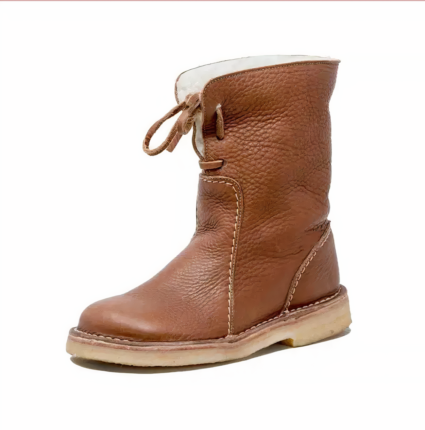 Botas de nieve de piel cálido invierno