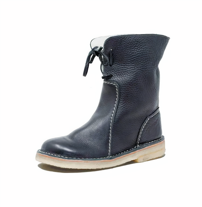 Botas de nieve de piel cálido invierno