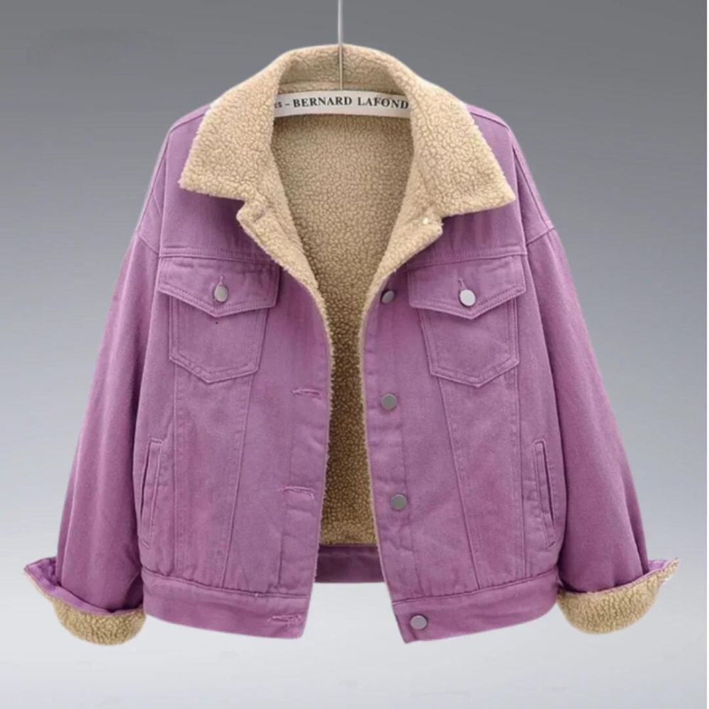 Chaqueta Acogedora Sherpa con Bolsillos Doble