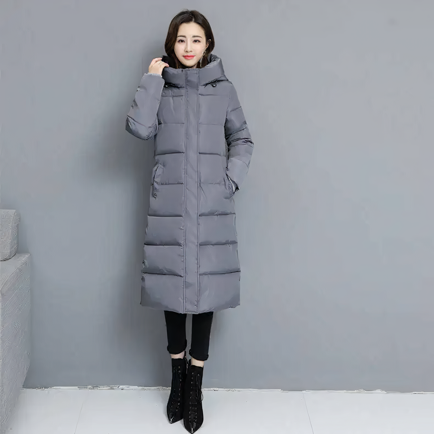 Abrigo Largo Acolchado Invierno Mujer
