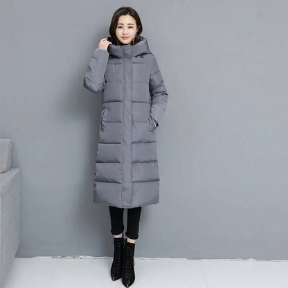 Abrigo Largo Acolchado Invierno Mujer