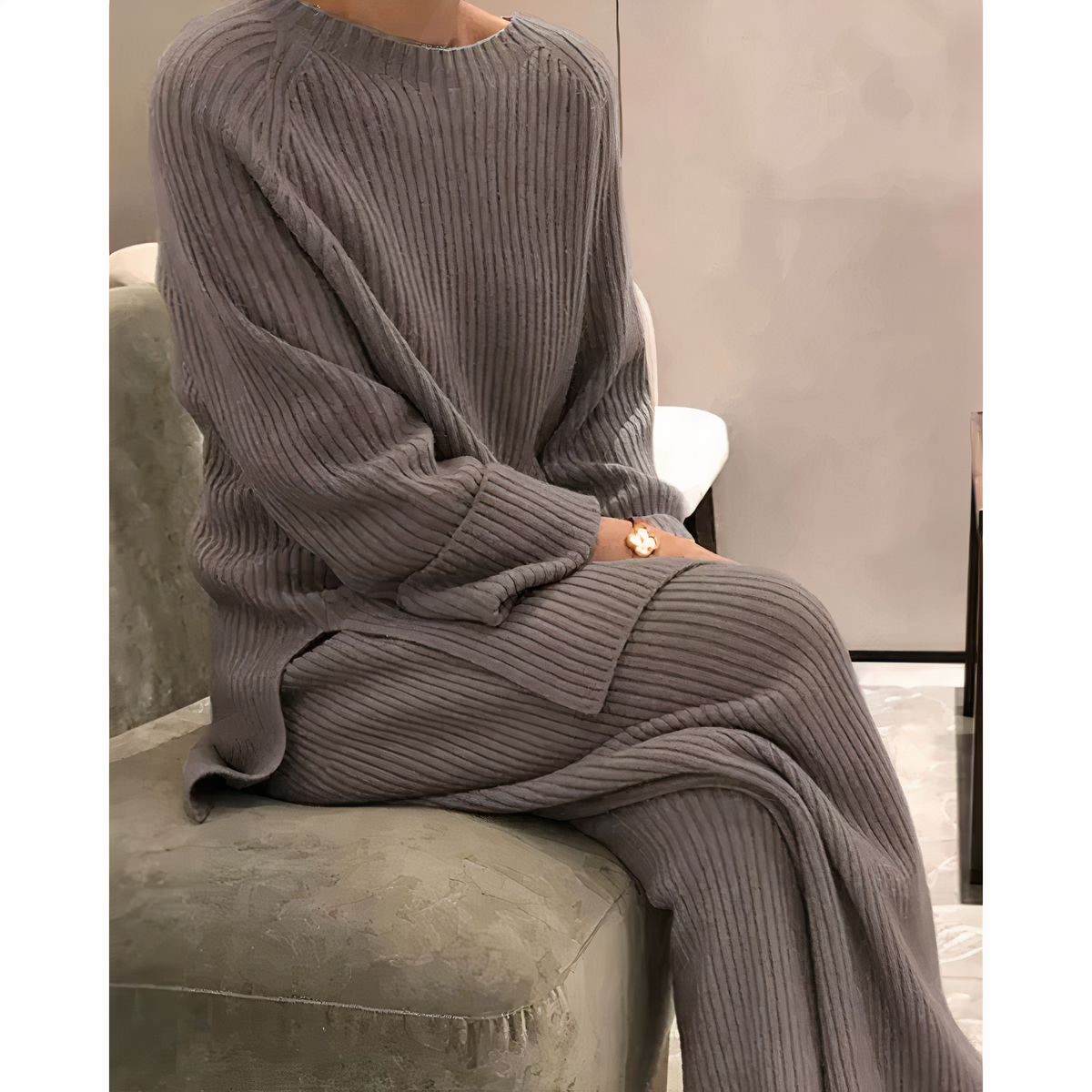 Conjunto Suéter y Pantalón Mujer Cálido