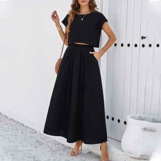 Conjunto Mujer Falda Larga y Top Glamouroso - Vestiria