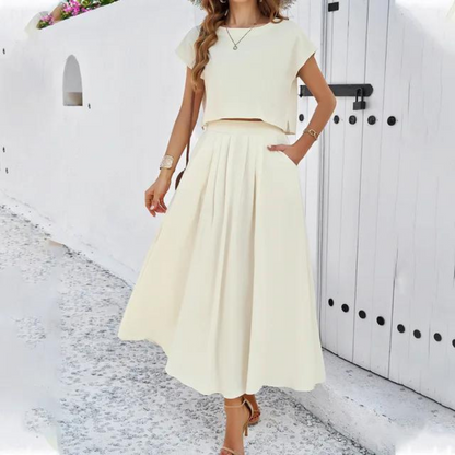 Conjunto Mujer Falda Larga y Top Glamouroso