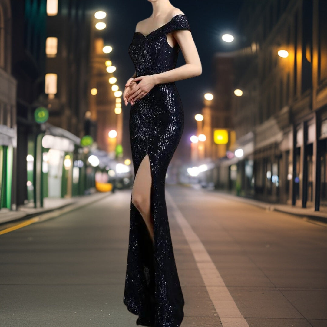Vestido Noche Glamour Sensual - Vestiria