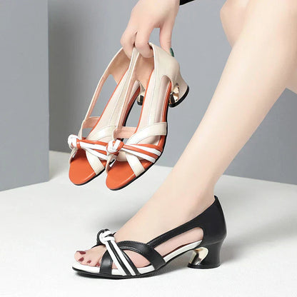 Sandalias Mujer de Piel Elegantes - Vestiria