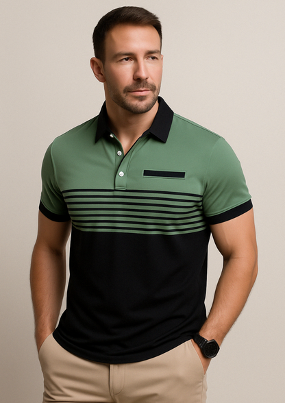 Polo deportivo hombre clásico cuello alto