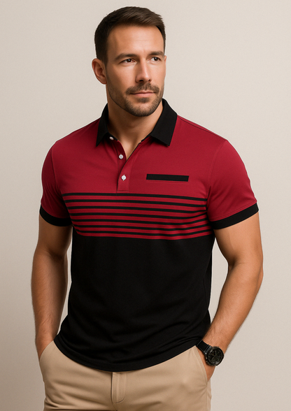 Polo deportivo hombre clásico cuello alto